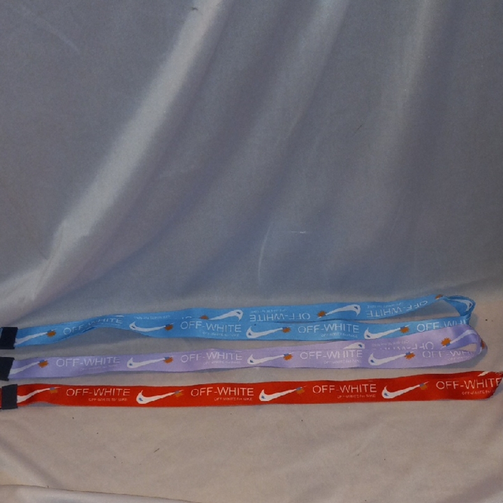 Nike Off-White Lanyards in Light Blue, Light Purple and Red